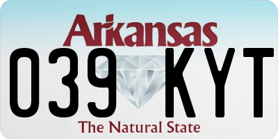 AR license plate 039KYT