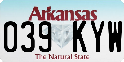 AR license plate 039KYW