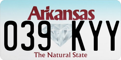 AR license plate 039KYY
