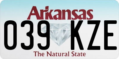 AR license plate 039KZE