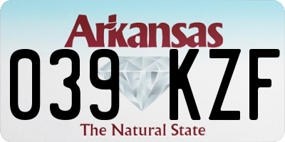 AR license plate 039KZF