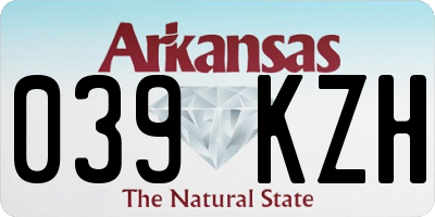 AR license plate 039KZH