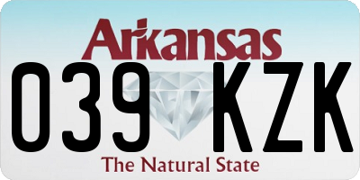 AR license plate 039KZK