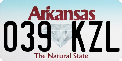 AR license plate 039KZL
