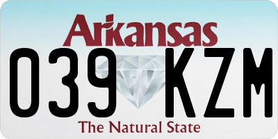 AR license plate 039KZM