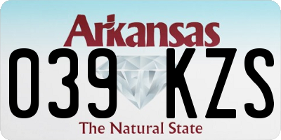AR license plate 039KZS