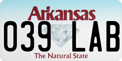 AR license plate 039LAB