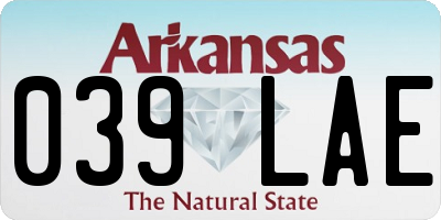 AR license plate 039LAE