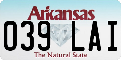 AR license plate 039LAI