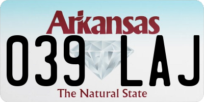 AR license plate 039LAJ