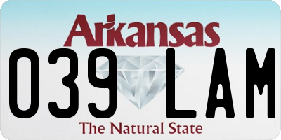 AR license plate 039LAM