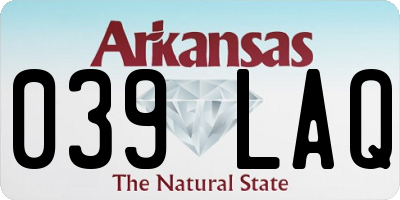 AR license plate 039LAQ