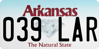 AR license plate 039LAR