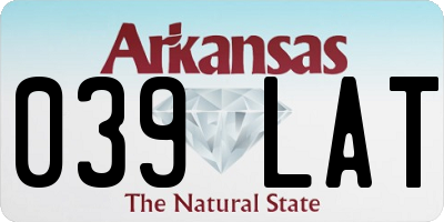 AR license plate 039LAT