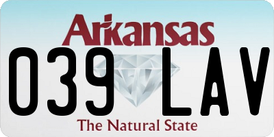 AR license plate 039LAV