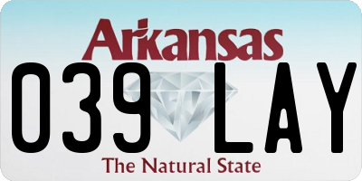 AR license plate 039LAY
