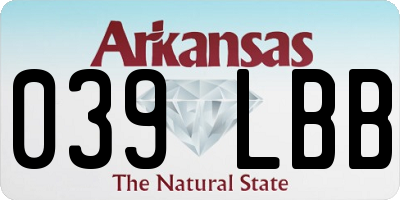 AR license plate 039LBB