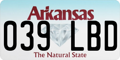 AR license plate 039LBD