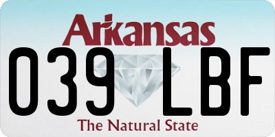 AR license plate 039LBF