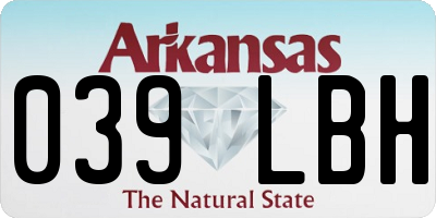 AR license plate 039LBH