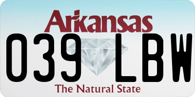 AR license plate 039LBW
