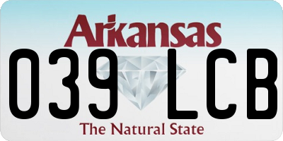 AR license plate 039LCB