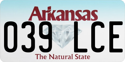 AR license plate 039LCE