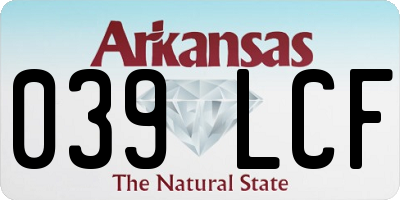 AR license plate 039LCF