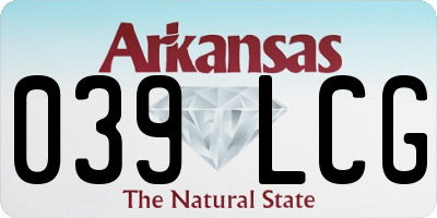 AR license plate 039LCG
