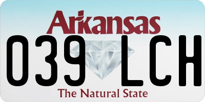 AR license plate 039LCH