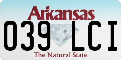 AR license plate 039LCI