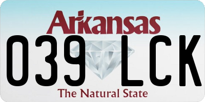 AR license plate 039LCK