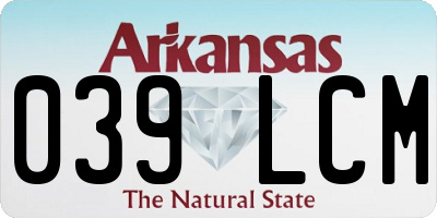 AR license plate 039LCM