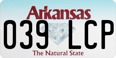 AR license plate 039LCP