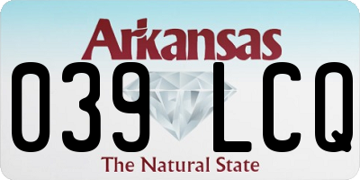 AR license plate 039LCQ