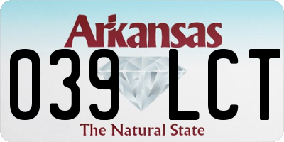 AR license plate 039LCT