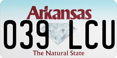 AR license plate 039LCU