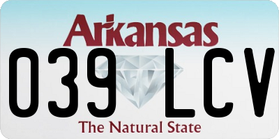 AR license plate 039LCV