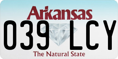 AR license plate 039LCY