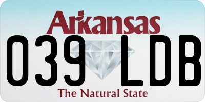 AR license plate 039LDB