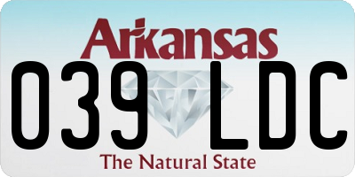 AR license plate 039LDC