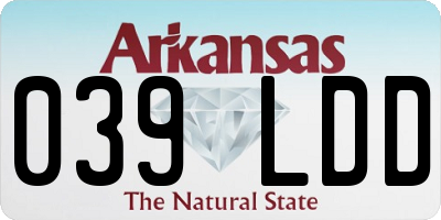 AR license plate 039LDD