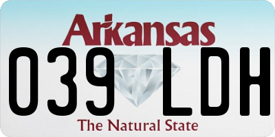 AR license plate 039LDH