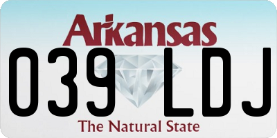 AR license plate 039LDJ