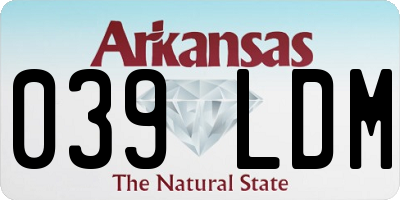 AR license plate 039LDM