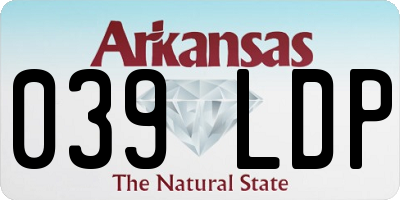 AR license plate 039LDP