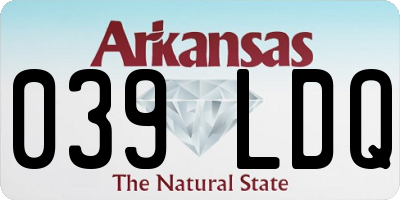 AR license plate 039LDQ