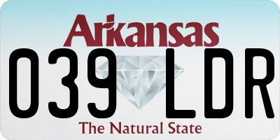 AR license plate 039LDR