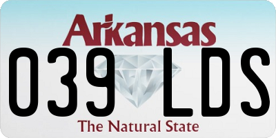 AR license plate 039LDS