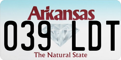 AR license plate 039LDT